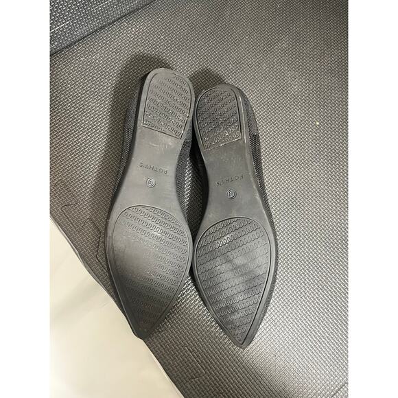 Rothy's the point flats black animal print shoes washable minimalist womens 11 - Picture 6 of 7